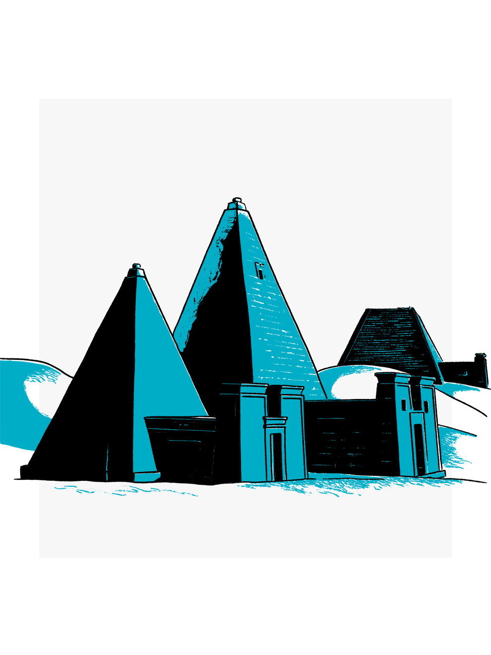 illustration des pyramides de Méroé