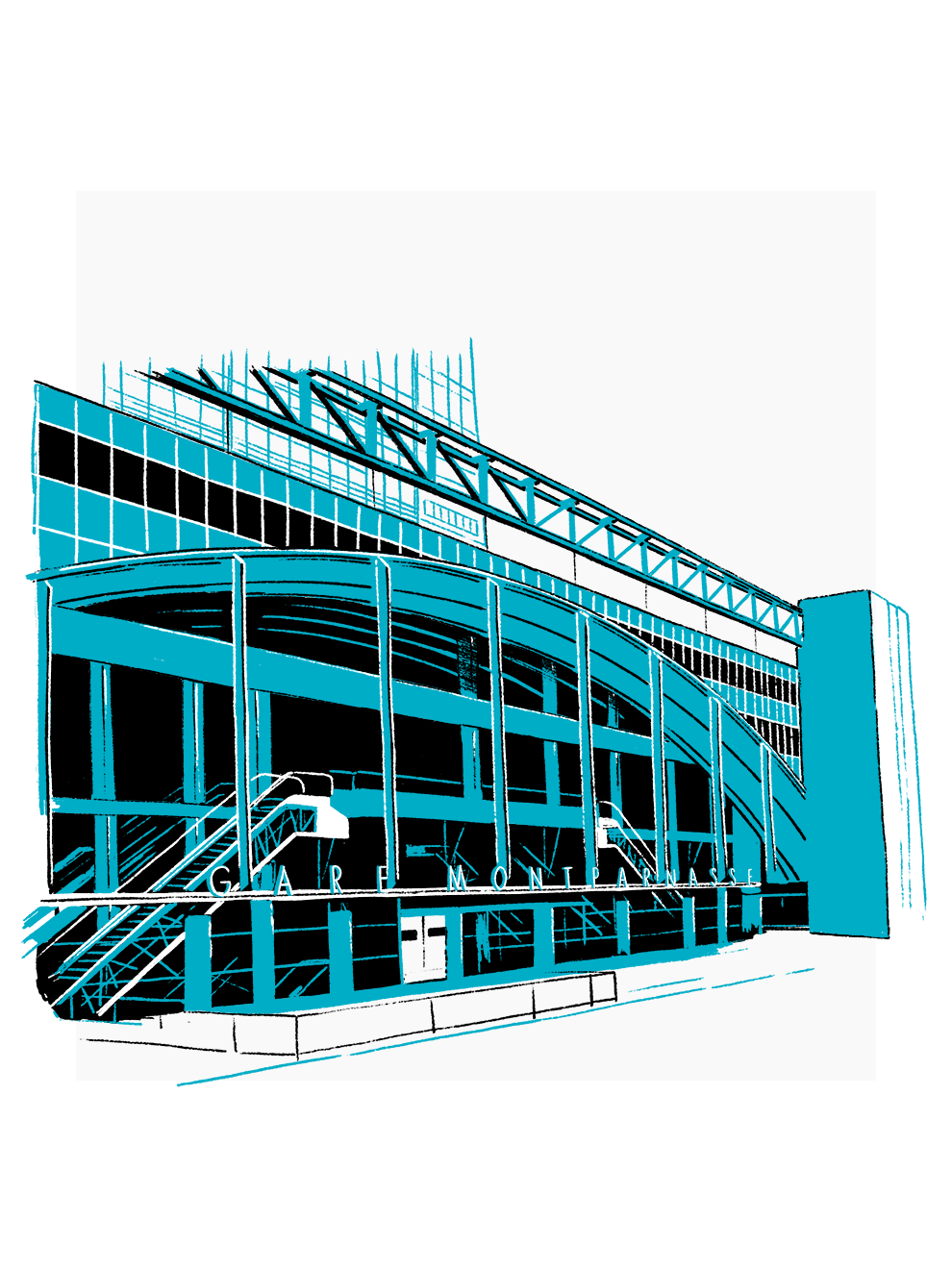 illustration gare montparnasse