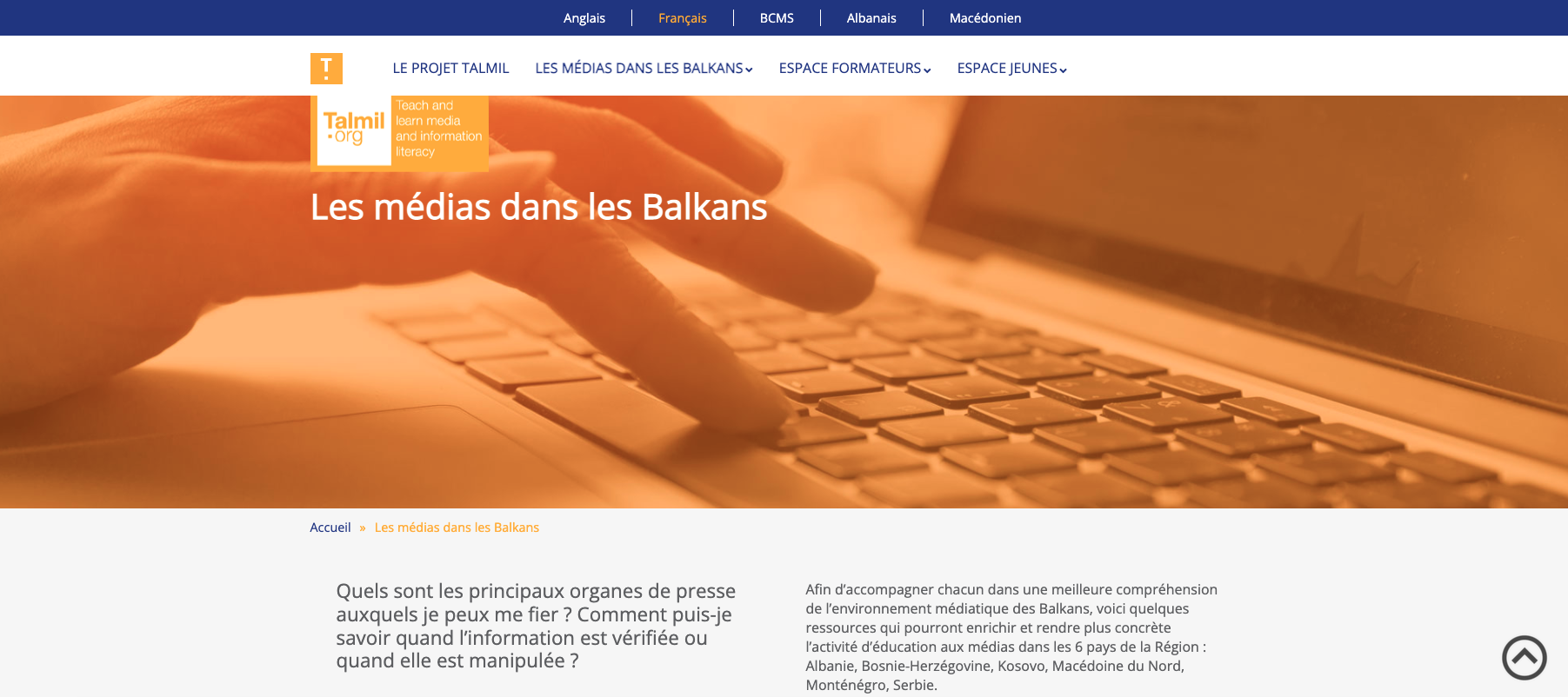 De nouveaux contenus sur TALMIL, la plateforme d’éducation aux médias dans les Balkans