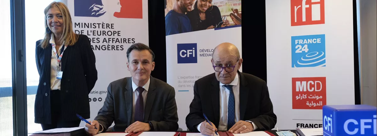 The French Ministry of Europe and Foreign Affairs signs new performance contract with CFI