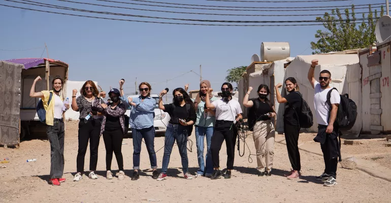 Production de podcasts dans les camps de réfugiés de Khanke et Domiz en Irak